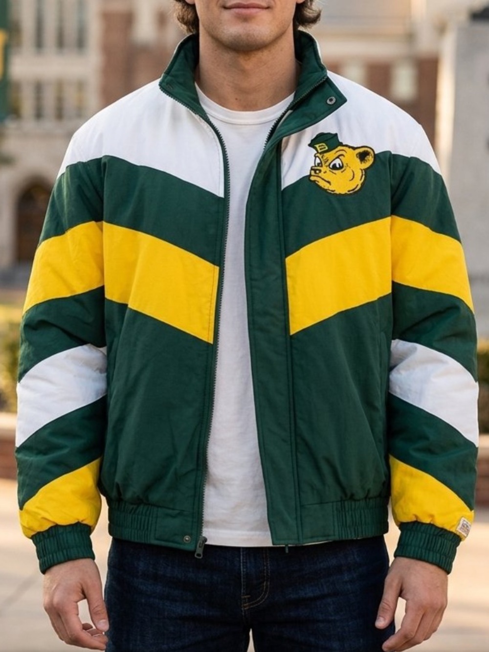 Baylor Bears Gamebreaker Jacket Homefield, Vintage College Apparel. Size med NEW